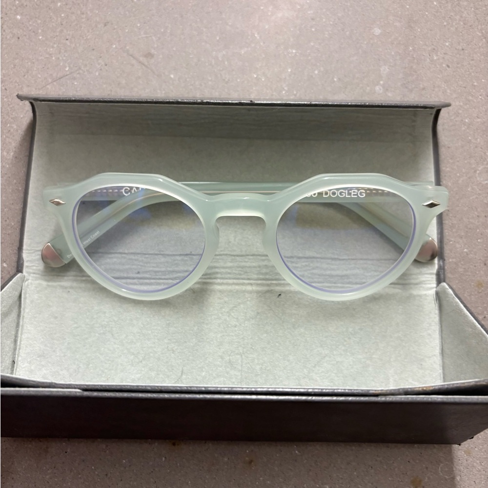 Caddis dogleg geometric blue light glasses